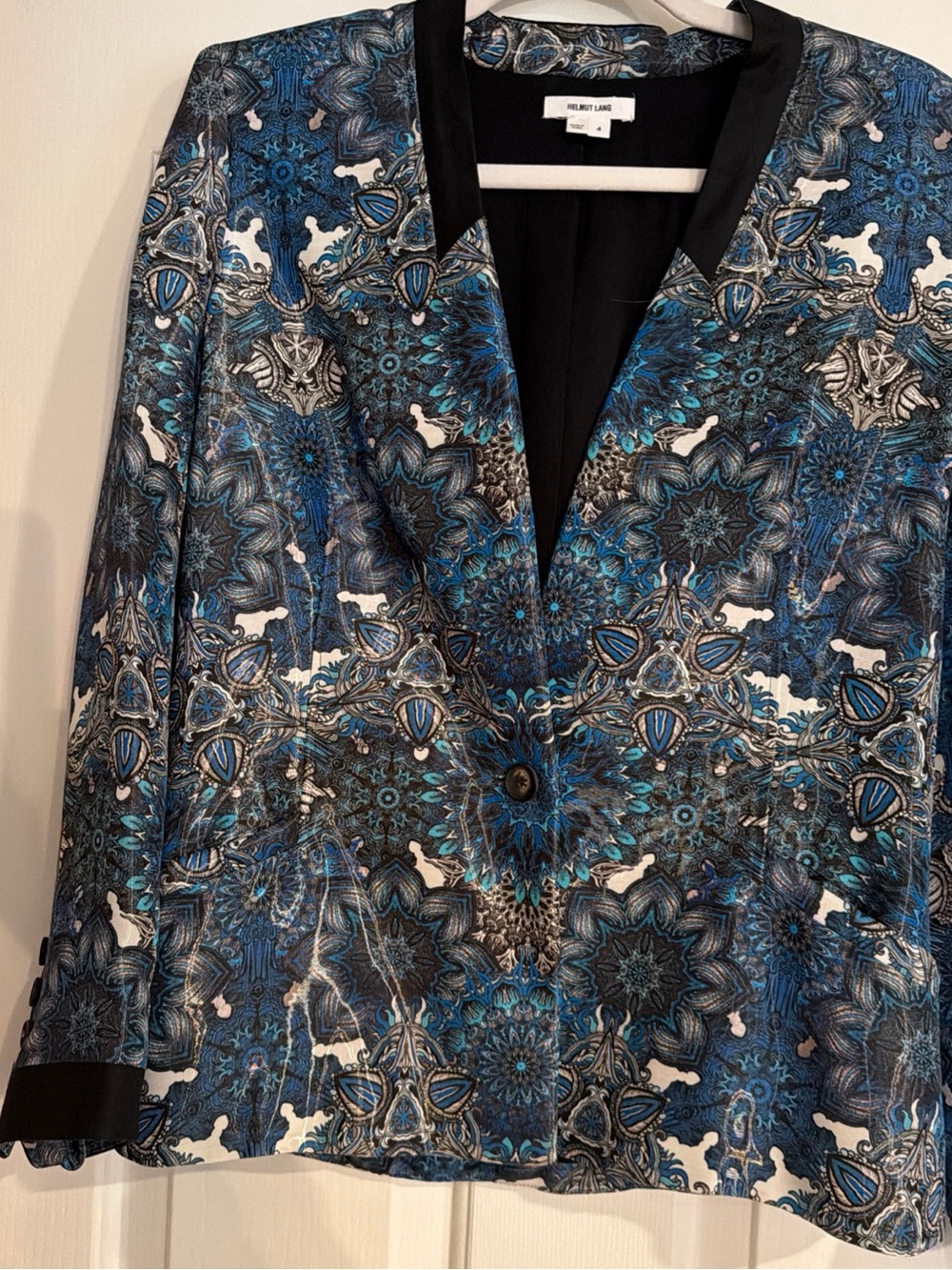 Helmut Lang Mandala Wet printed  Evening Jacket size4